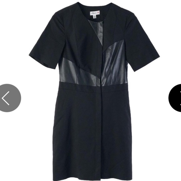 3:1 PHILIP LIM Edgy Little Black Dress Size 2 - Picture 3 of 8